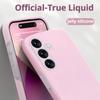 Custodia in Silicone Gelatina Liquida Color Caramella per Telefono per Samsung S2 Plus S23 FE S24 Ultra Protezione Lenti Fotocamera Copertura Morbida Opaca
