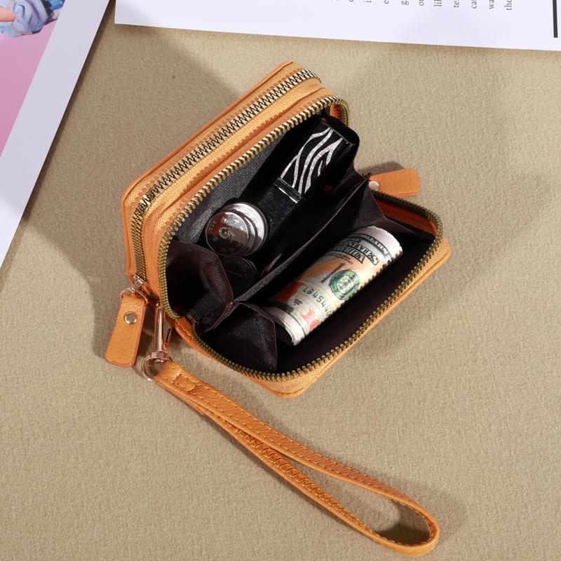 Womens Credit Card Wallet, Large Capacity Multi Card Case Wallet With ID Window, Zipper Card Cases Holder