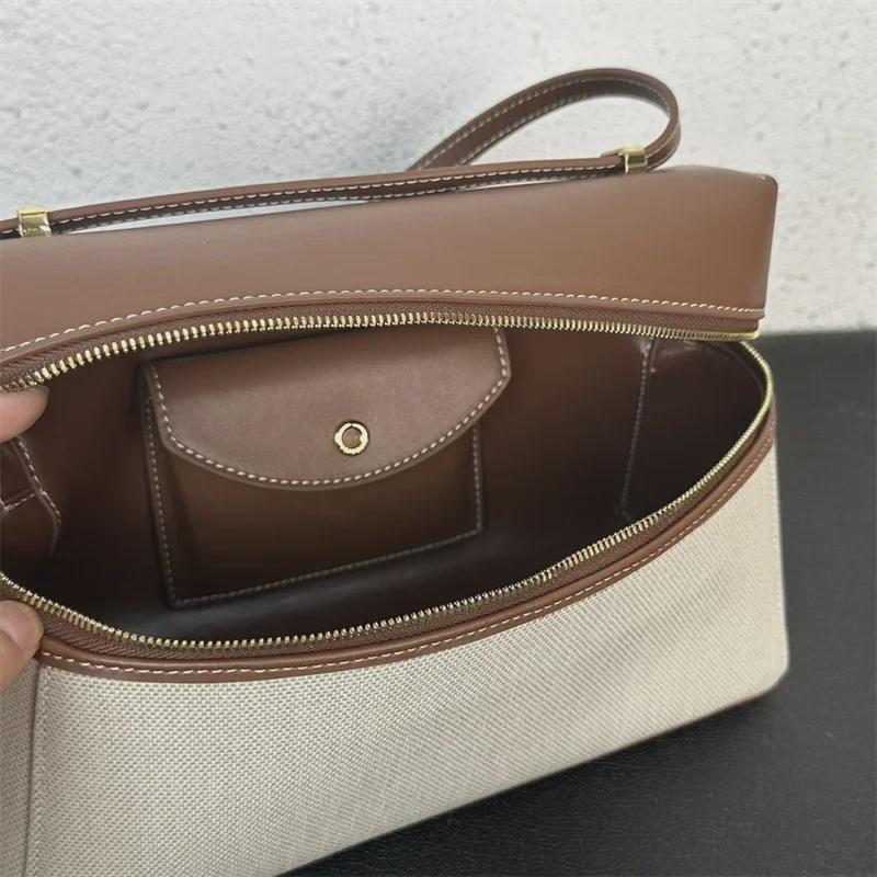 2024 Canvas Leather Large Capacity Camera Bag - Versatile Crossbody, Shoulder, or Handheld Light Luxury Design