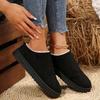 European and American foreign trade plush heeless snow boots women's new platform short tube lazy large size cotton shoes