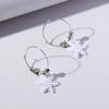 Christmas Snowflake Earrings: European & American Fashion, Simple & Elegant Women's Jewelry.