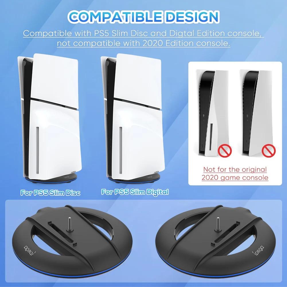 Vertikální stojan RGB pro konzoli PS5 Slim s LED podstavcem pro PlayStation 5 Slim Disc a Digital Edition (S nebo bez světla)