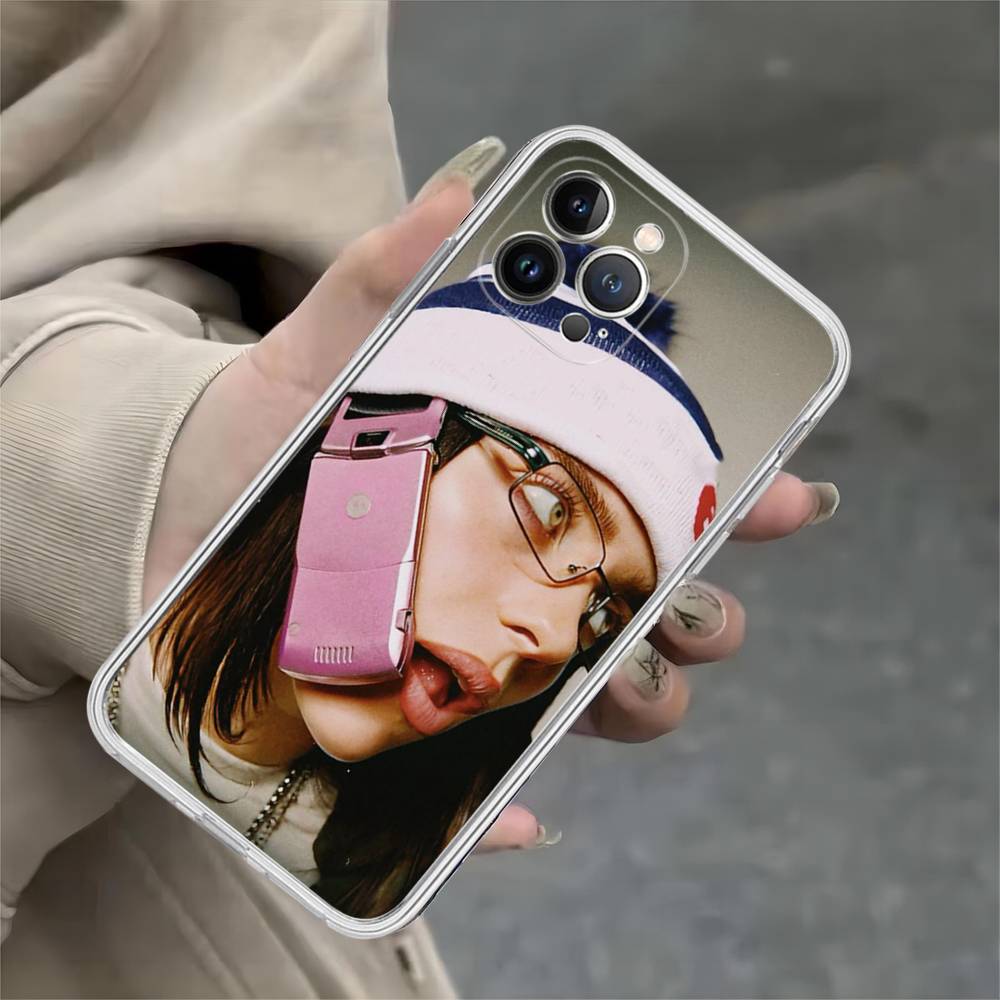 Pop E-Eilish Ster B-billie Transparante Telefoonhoes Voor IPhone 17 Air 16 Pro Max 15 14 13 12 11Plus Schokbestendige Hoes