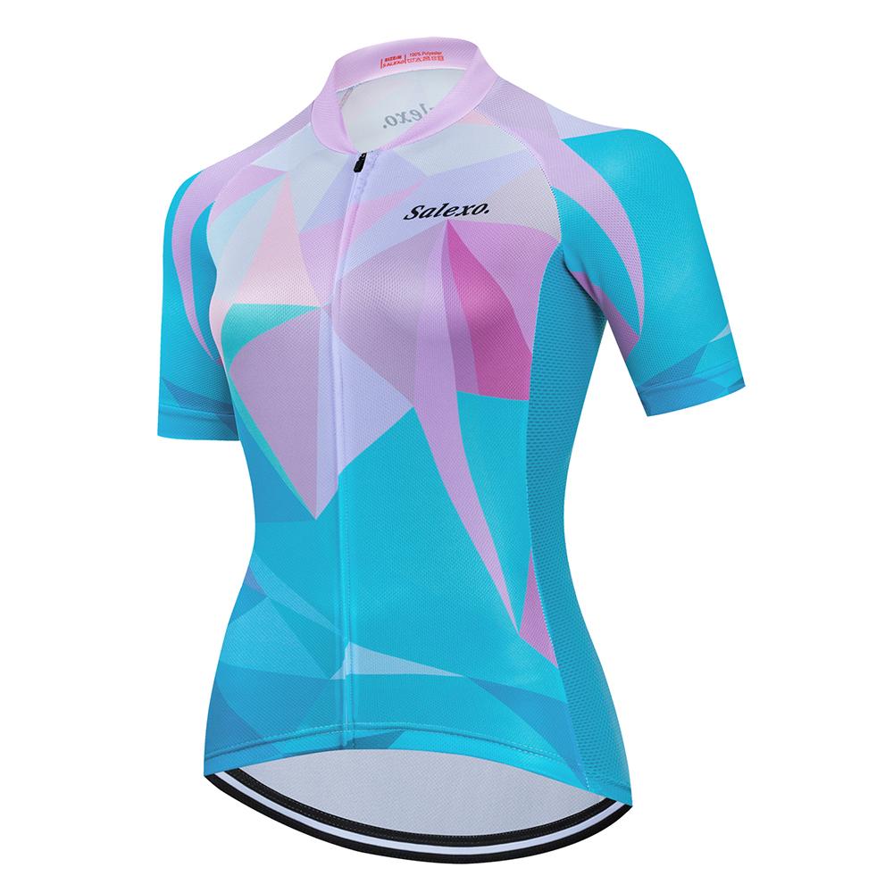 

Women Summer New Short Sleeve Cycling Jersey Racing Bicycle Clothing Suit Breathable Mountain Bike Clothes Maillot Ropa Ciclismo S