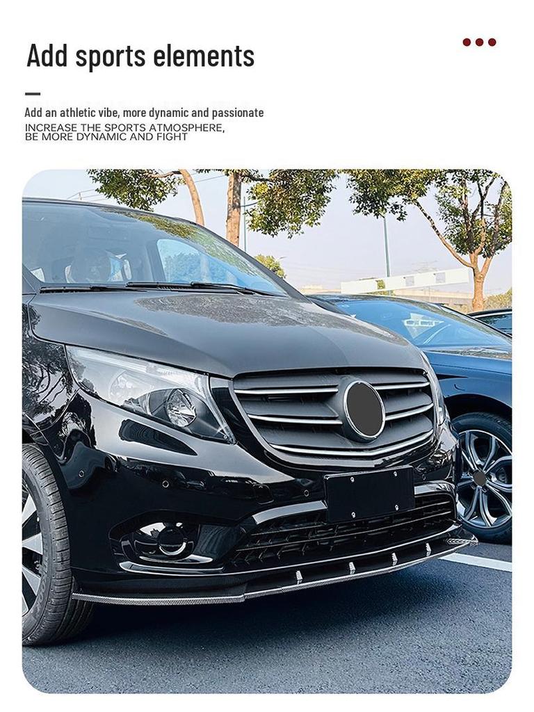 Kit de Parachoques Delantero Mercedes-Benz VITO W447 2016-2023: Modificación de Embellecedor de Labio y Splitter