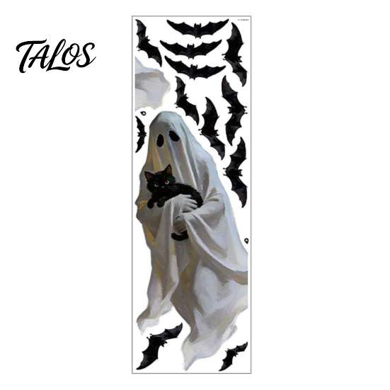 Removable Wall Decals for Kids Room Halloween Ghost Window Stickers, PVC Decals, Peel And Home Decor Stick Self-Adhesive Stickers Holiday Party