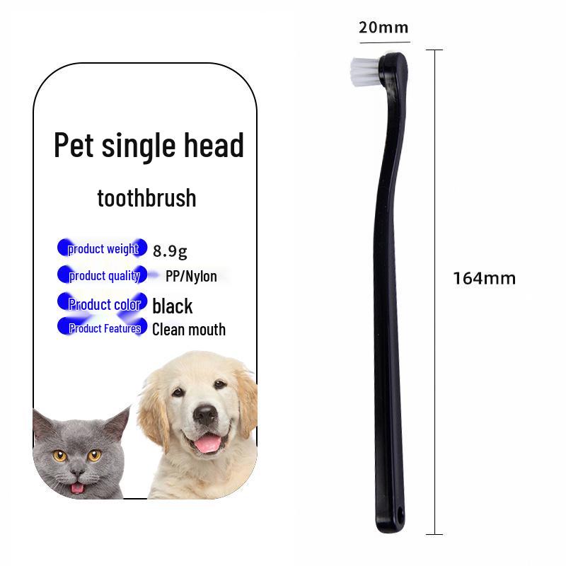 Round Head Soft Bristle Toothbrush for Cats & Dogs - Individually Packed for Oral Care & Fresh Breath