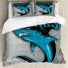 Shark Duvet Cover Set Types of Sharks Pattern Duvet Cover Set Bedclothes Pillowcase Double Queen King Size Polyester Bedding Set