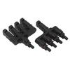 1 Pair T H Branch 4 to 1 Solar Connectors Male Female Photovoltaic Solar Panel Parallel Connectors 1000V DC