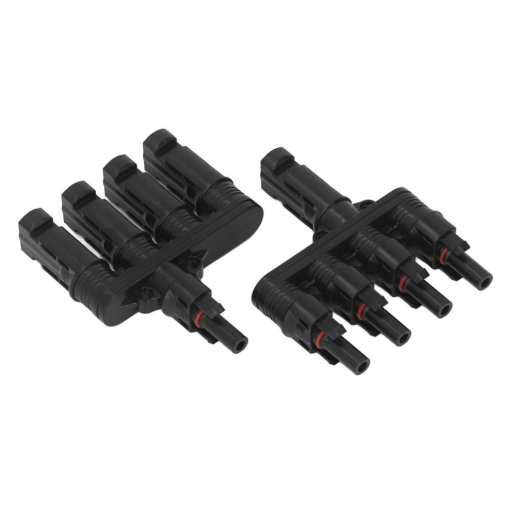 1 Pair T H Branch 4 to 1 Solar Connectors Male Female Photovoltaic Solar Panel Parallel Connectors 1000V DC