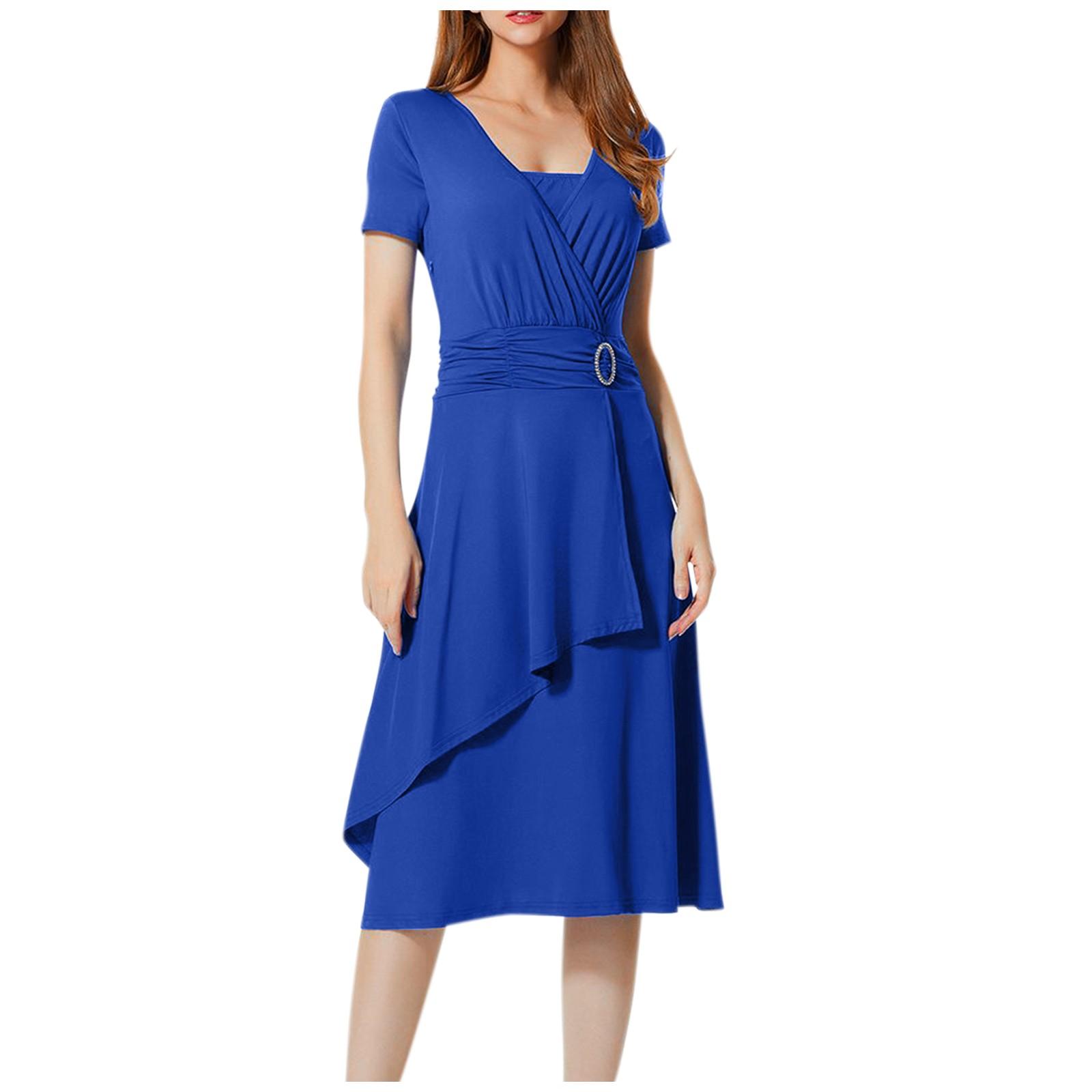 

Женское длинное платье Коктейльное платье Свадебное платье для торжественных случаев Платье средней длины XXXXXL синий