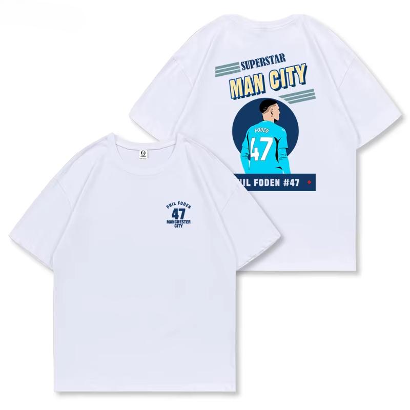 2025 Men Sport Cotton T Shirt FODEN Manchester City 47 FOden Football Tide American Casual Cotton Short Sleeve Tee Top Clothing