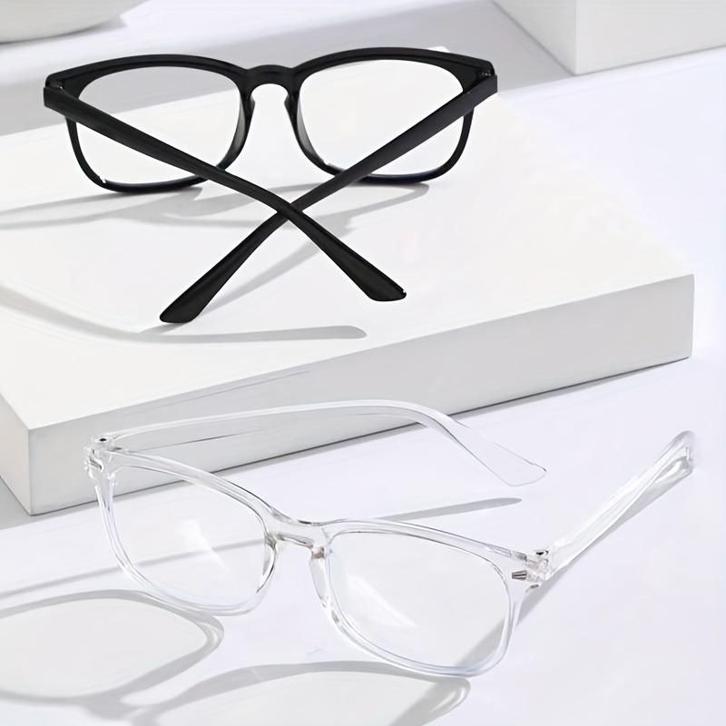 1/3pcs Lightweight PC Square Glasses Clear Lens Blue Light Blocking Full Frame Minimalist for Everyday Casual Wear