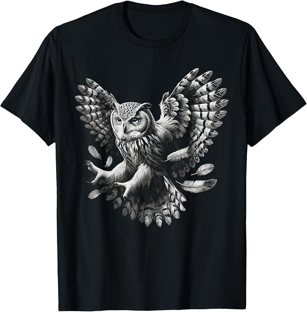 

Owl Bird Art Animal Owl TShirt Unisex T-Shirt M