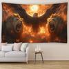 Eagle And Lion King Wall Hanging Tapestry - Animal Aesthetics Home Decoration for Living Room Bedroom Background Poster