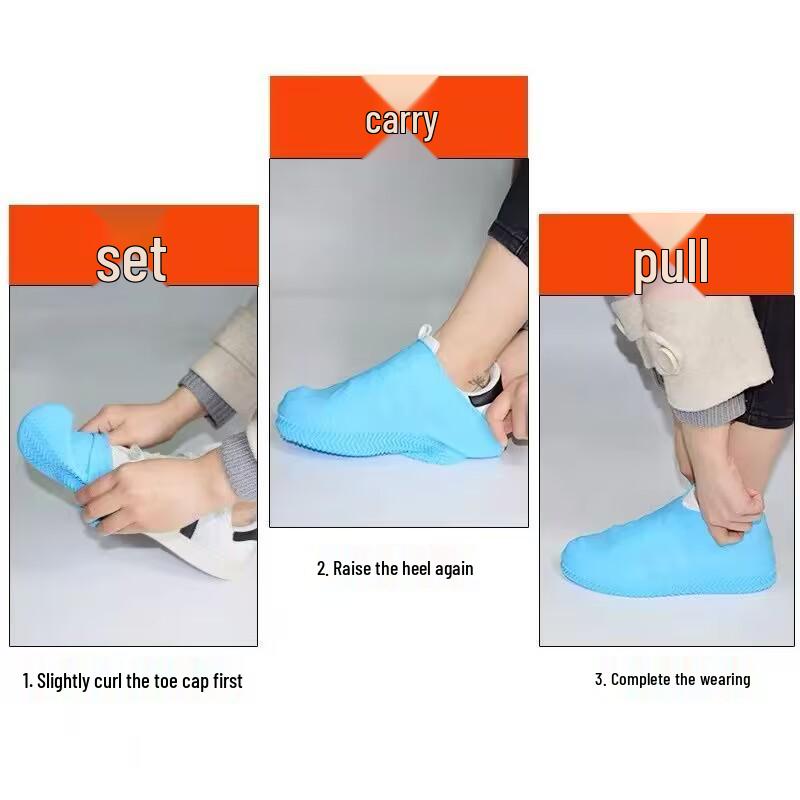 Waterproof Silicone Anti-Slip Shoe Covers: Durable, Portable Rain Protection for Men & Women