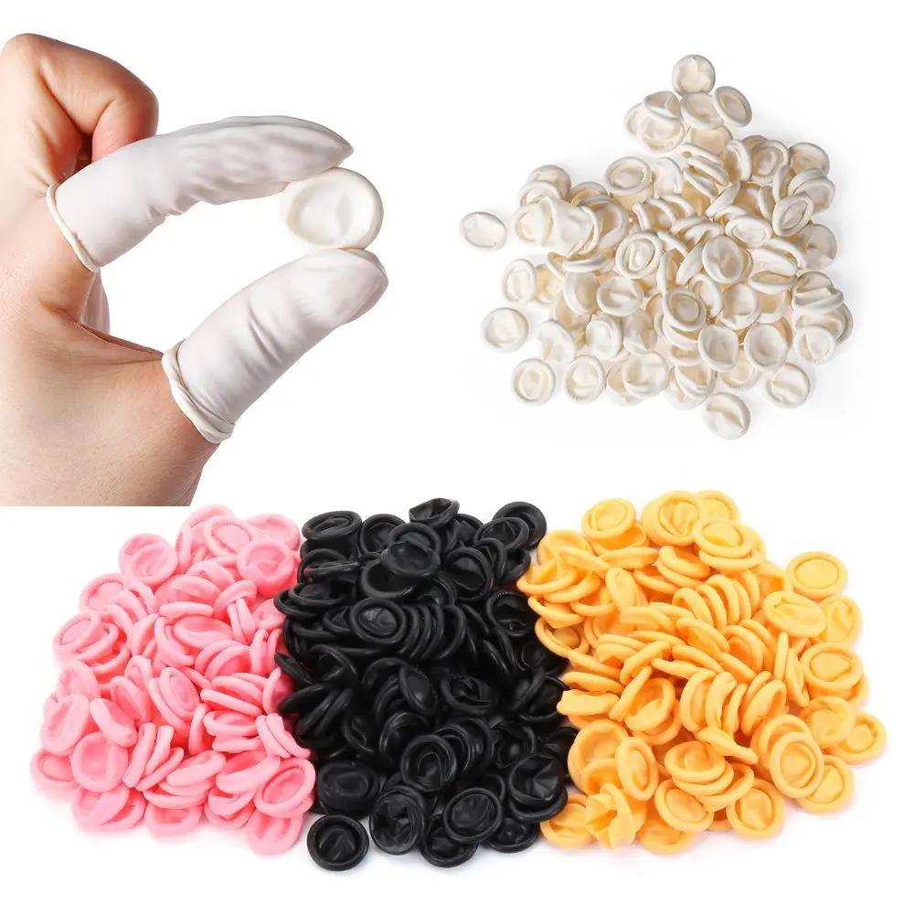 100/300PCS Anti-static Nail Art Tool Disposable Finger Cover Finger Cots Fingertips Protector Gloves Rubber Gloves