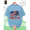 This FIFA World Cup-themed Short-sleeved T-shirt Is Designed Specifically for Men, Featuring a Crew Neck Style