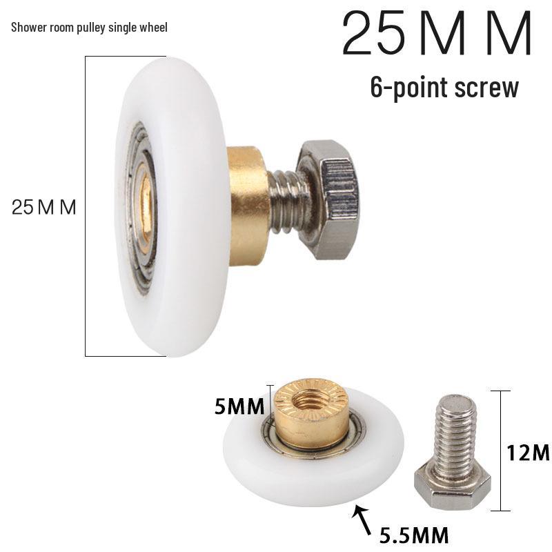 Shower Door Sliding Roller Wheel Pulley Accessory for Glass Doors