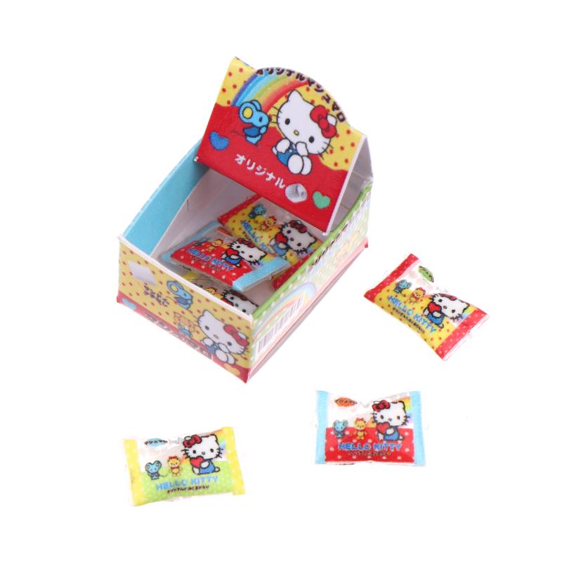 

1:12 Кукольный миниатюрный леденец в коробке Hello Kitty Sanrio Kt Cat Модель еды для декора Игрушка Аксессуары для кукольного домика