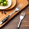 4/6/8 Deutsches Steakmesser-Set aus kohlenstoffhaltigem Edelstahl, Tafelmesser und Tafelgabel-Set, doppelt geschmiedetes Tafelmesser mit vollem Griff