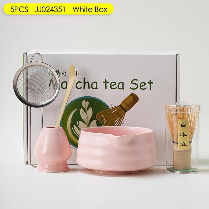 Japanese Matcha Blender Ceremony 4/5/6/7pcs Set Ceramic Chawan Bowl Bamboo Whisk And Tea Scoop Matcha Tools Kit For Tea Lovers