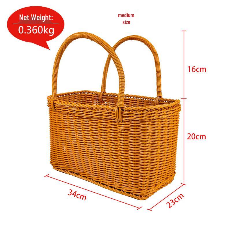OLOEY Reinforced Woven Handle Storage Basket