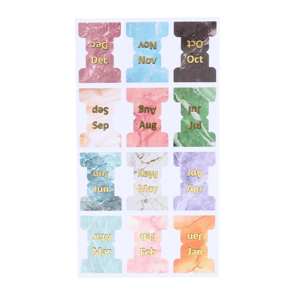 10 Sheet Index Label Paster Bookmark Stickers Easy Read Book Tabs Gold Stamping Tabs for Office School Notbook Journal Study Reading