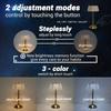 Modern Minimalist Crystal Bedside Lamp, Touch Control Adjustable Brightness Night Light, Suitable for Multiple Room Ambiance.