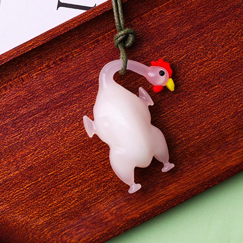 Rearview Mirror Decor Roast Chicken Decorations Color Changing Funny Cute Aesthetic Cool Car Pendant Auto Interior Decoration