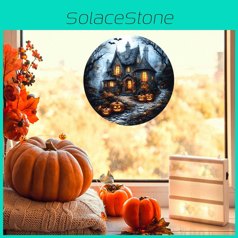 Pumpkin Halloween Castle Bat Uv Static Adhesive Free Home Decoration Stickers