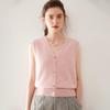 Autumn/Winter V-Neck Cashmere Sleeveless Retro Women's Cardigan Vest Sweater 