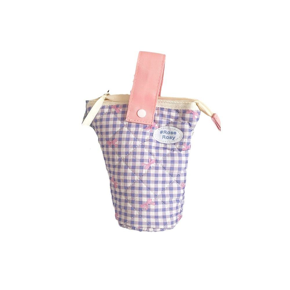 

Foldable Cylindrical Pencil Case Portable Pen Box Organizer Pencil Pouch Kids Children Gift фіолетовий