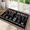 Simple Inspirational Text Carpet Please Take Off Your Shoes The Living Room Bedroom Entrance Door Mat Simple Home Carpet