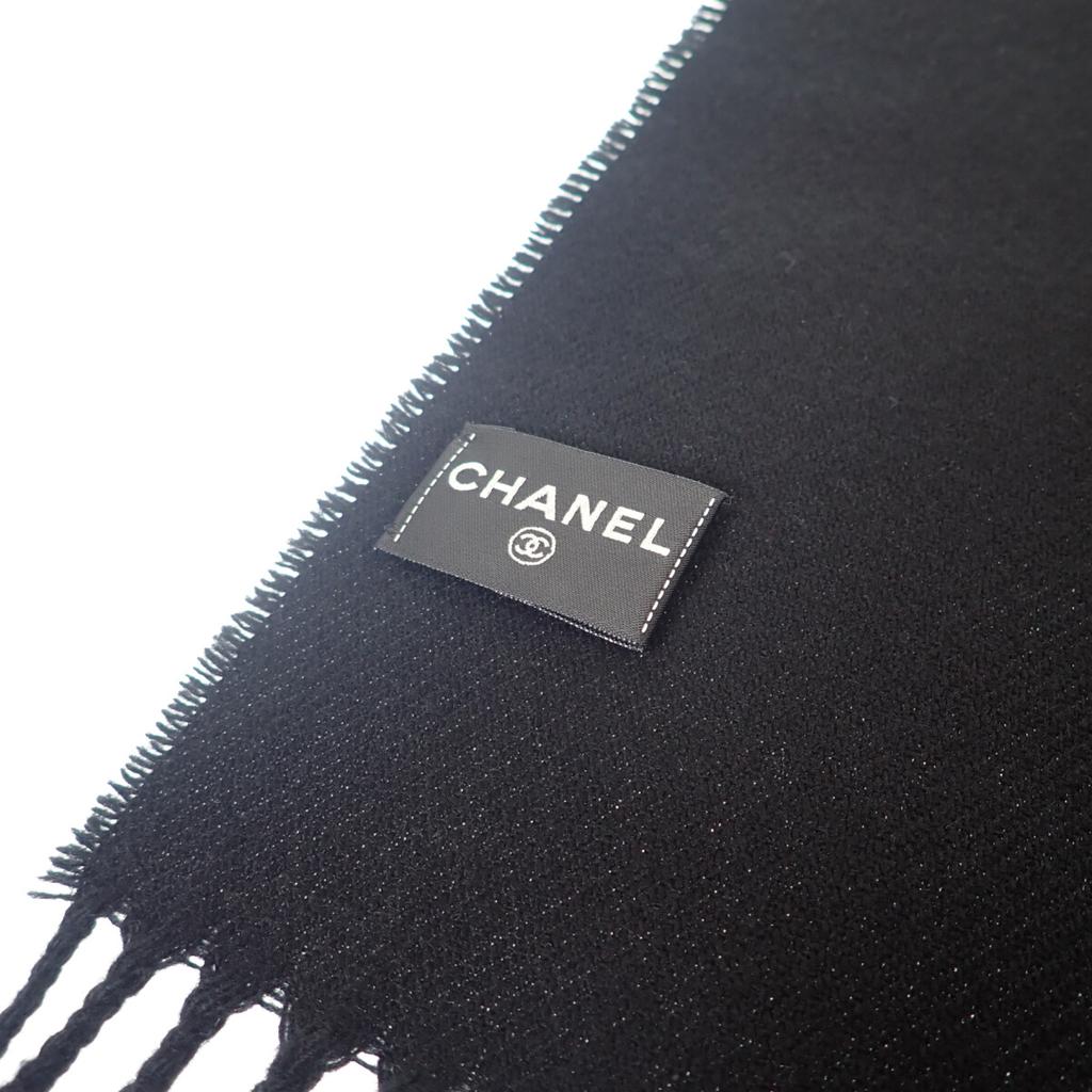 Chanel Scarf Black Wool/cashmere Women