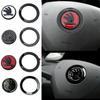 for SKODA 1Pcs 46mm Car Interior Kodiaq Yeti Rapid Spaceback Fabia 1 2 Karoq Octavia A5 RS Superb Steering Wheel Emblem Stickers