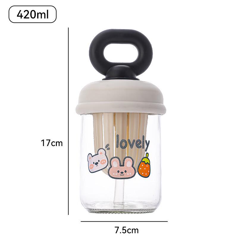 Teletubbies Transparent Glass Straw Cup