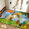 Cartoon M-Maya die Biene Fußmatte Weiche Flanell-Fußmatte Geeignet für Eingangsbereiche, Wohnzimmer, Schlafzimmer und Badezimmer