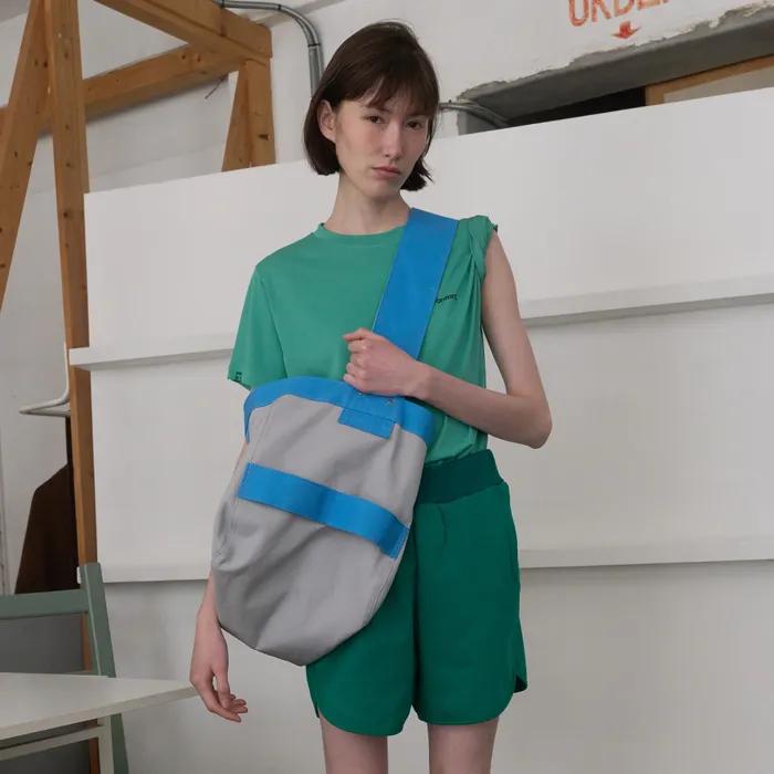 387. Cotton Big Tote Bag _ Light Grey