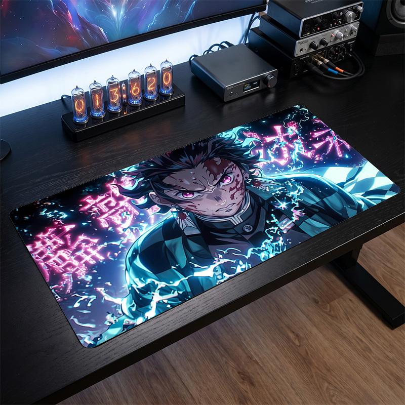 Tappetino per Mouse Stampato Kamado Tanjiro Antiscivolo Impermeabile Gomma Tappetino da Scrivania per Gaming Ufficio Laptop Decorazione Casa Regalo