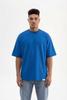 Men's Oversized Basic Machinist T-shirt – Blue (Sax) XS