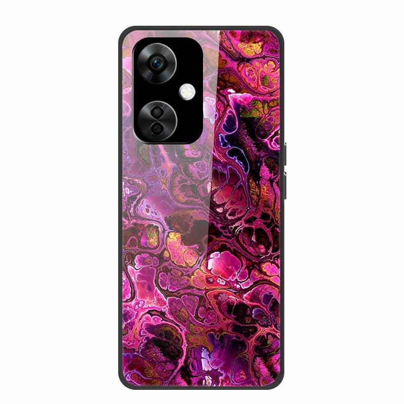 Personalisierte bunte Landschafts-Handyhülle mit gehärtetem Glas für OnePlus NORD CE 3 5G
