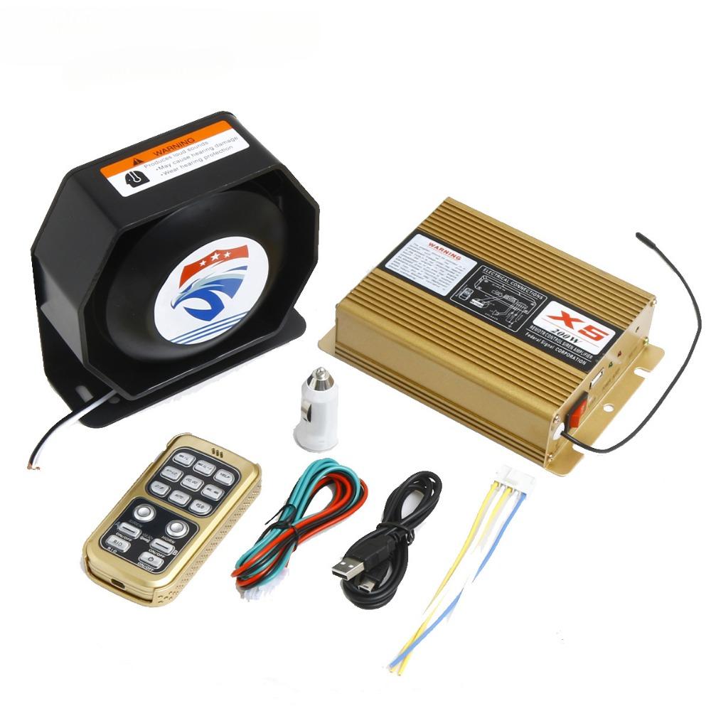 

18-ти звуковая громкая 12-вольтовая автомобильная сирена-сигнализация с микрофоном и беспроводным пультом дистанционного управления 1 PCS