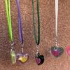 Hip Hop Clavicle Chain Jewelry Heart Choker Necklace Fashion Sweet Heart Charm