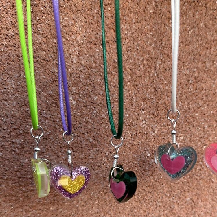 Hip Hop Clavicle Chain Jewelry Heart Choker Necklace Fashion Sweet Heart Charm