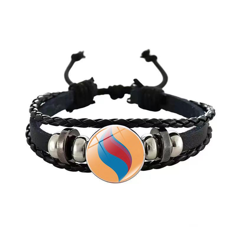 Pokémon Pikachu Black Leather Anime Bracelet