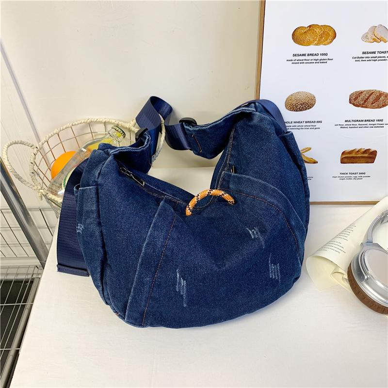 Large Capacity Denim Bag Women's Shoulder Crossbody Bag
