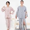 DEEYOTA Care Pajamas for Spring and and Fully Open with Velcro Suitable for Bedridden IV and Dressing Elderly Summer, Men's Women's, Closure,