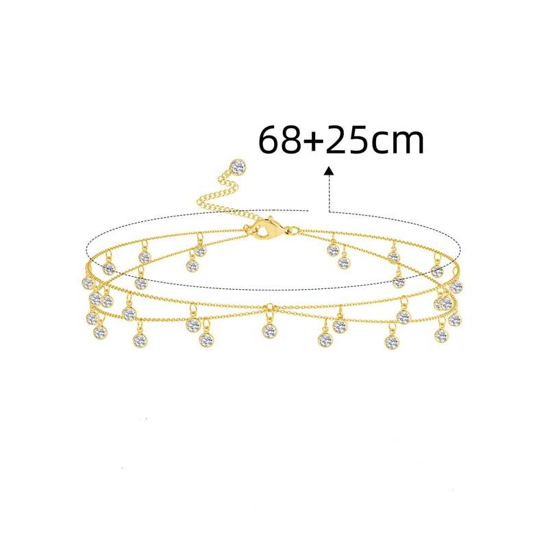 Nuova Catena Vita con Frange di Strass a Doppio Strato per Donna Moda da Spiaggia Catena Corpo in Cristallo Accessorio Vita 2025 Accessori Bikini