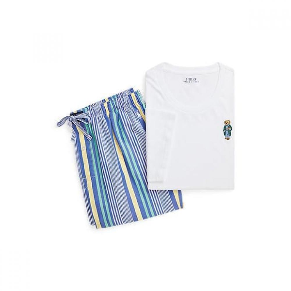 Polo Ralph Lauren Mens Polo Bear Shirt Oxford Short Sleep Set Maposlp0n320451999 S 13100₽
